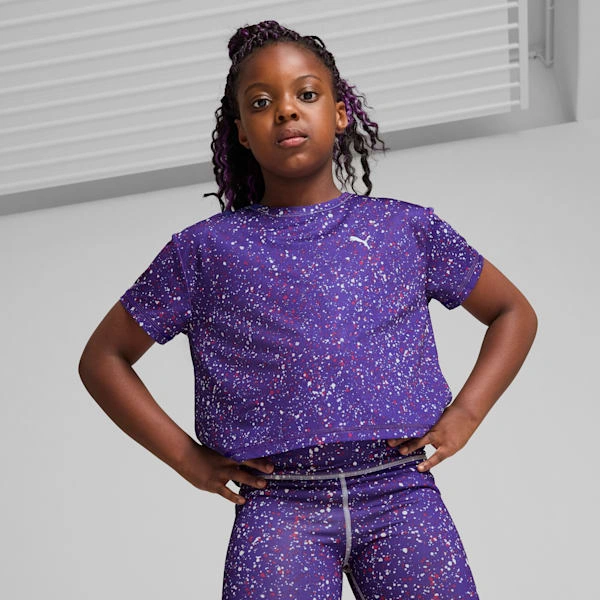 PUMA: ¡El favorito del tren! Camiseta corta para niños grandes. ¡A rodar con estilo!